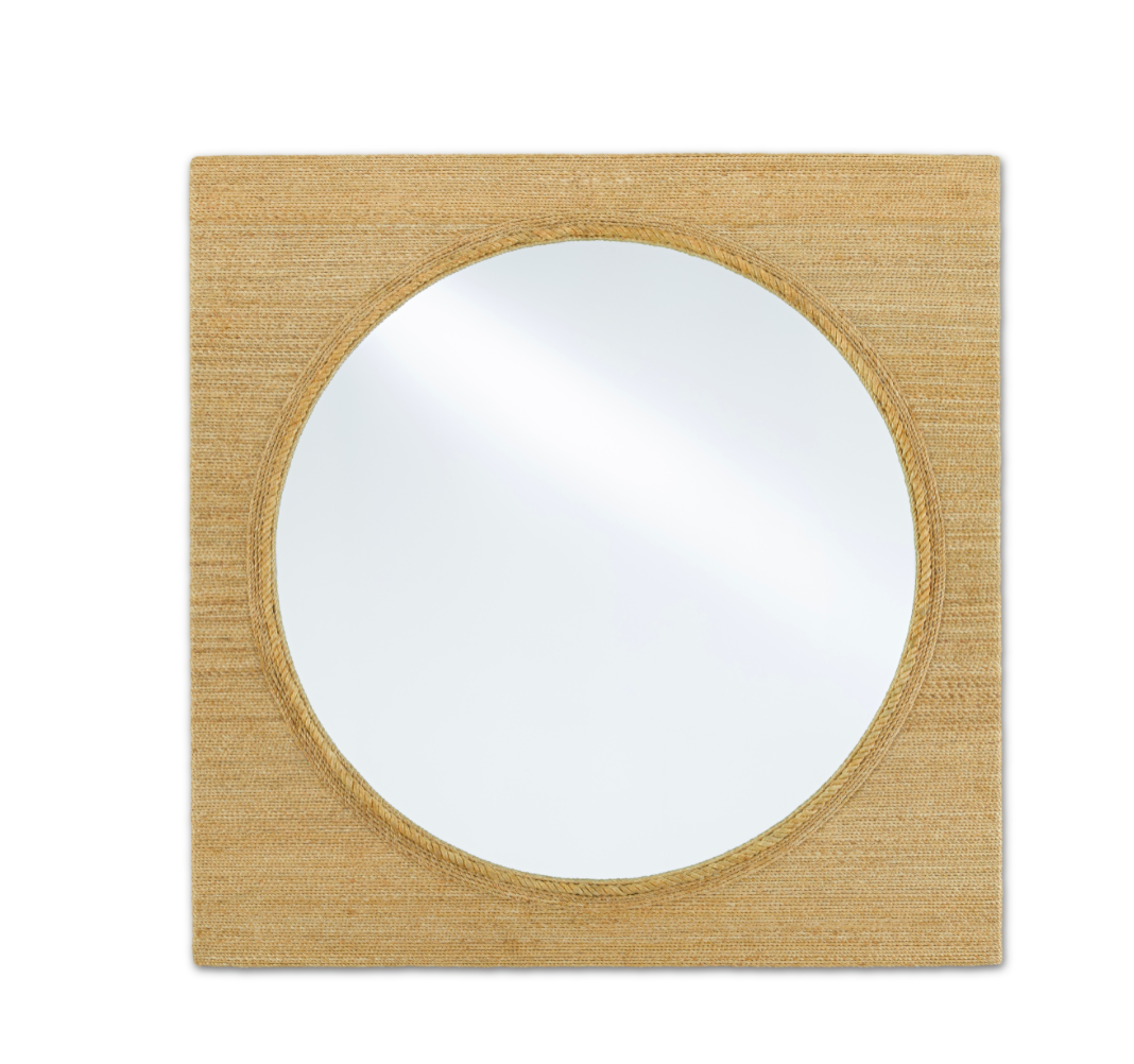 Portofino Abaca Rope Porthole-Style Mirror: Two Sizes