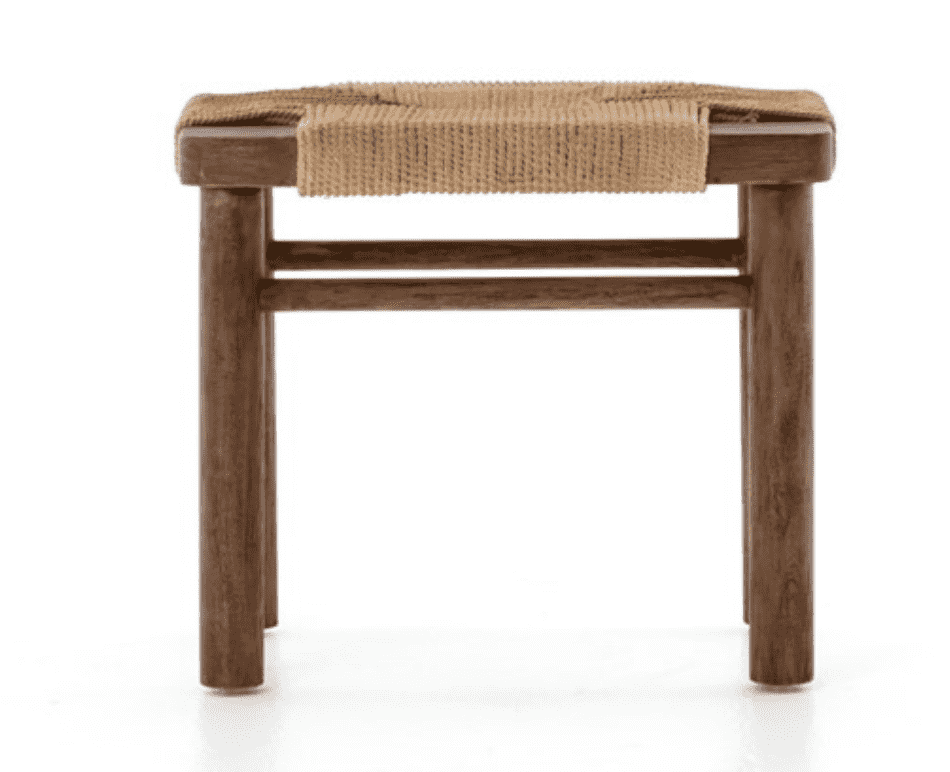 Mia Rope Mahogany Ottoman