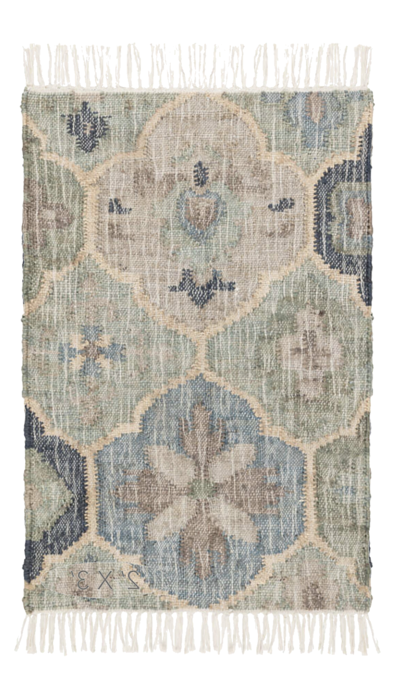 Pali Blue Woven Jute Rug