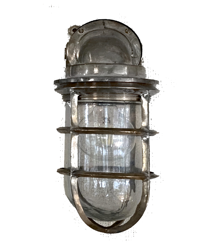 Ship's Passageway Light - 90-Degrees in Aluminum Finish