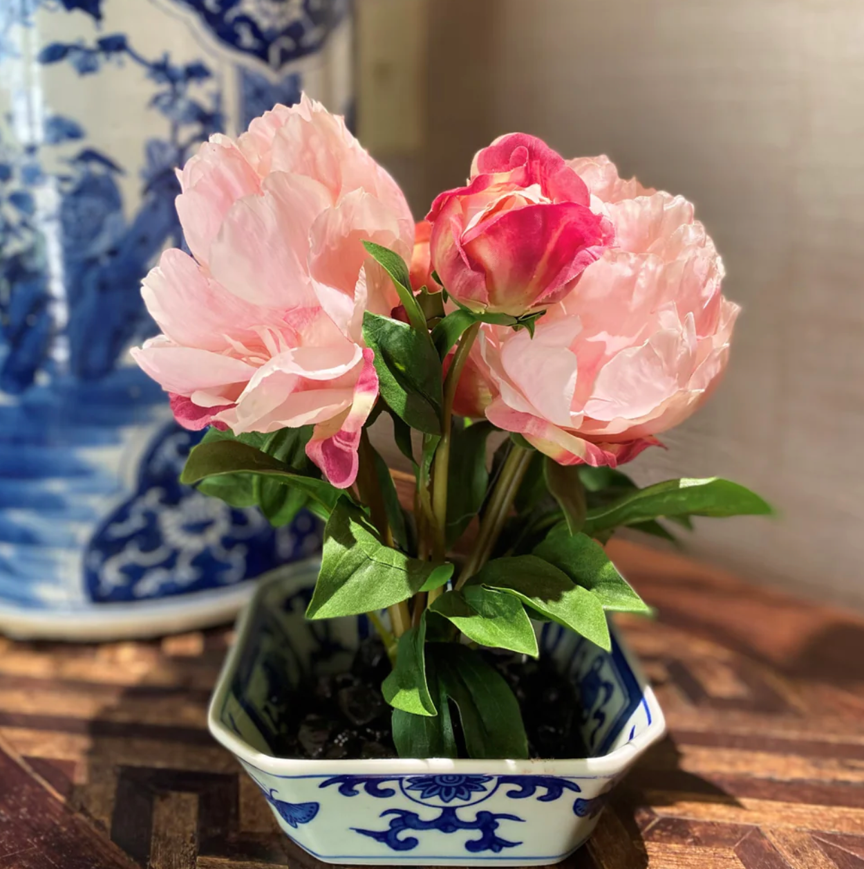 Pink Peony Cutting in Porcelain