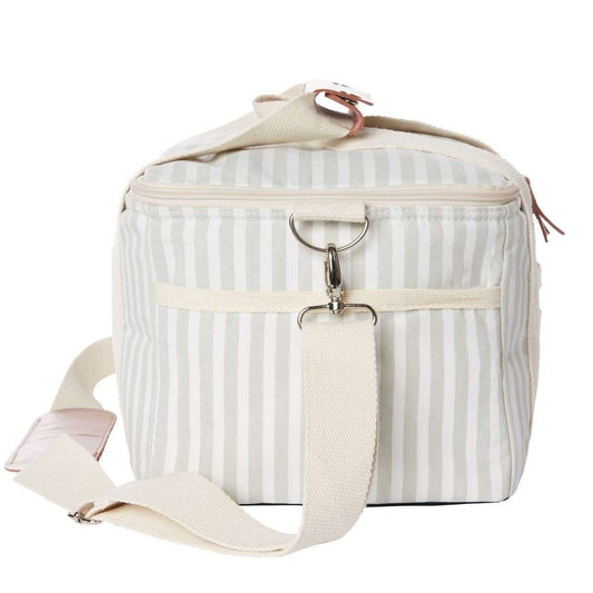 The Premium Cooler Bag - Lauren's Sage Stripe