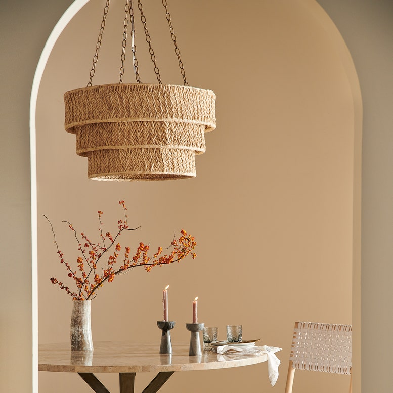 Serafina Raffia Chandelier