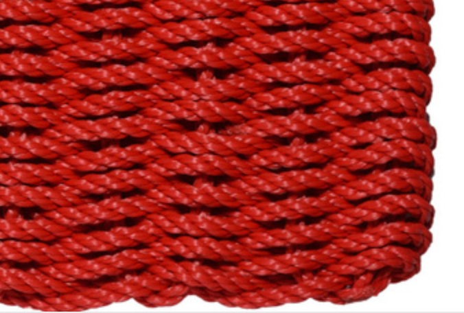 Rope Doormat - True Red Solid