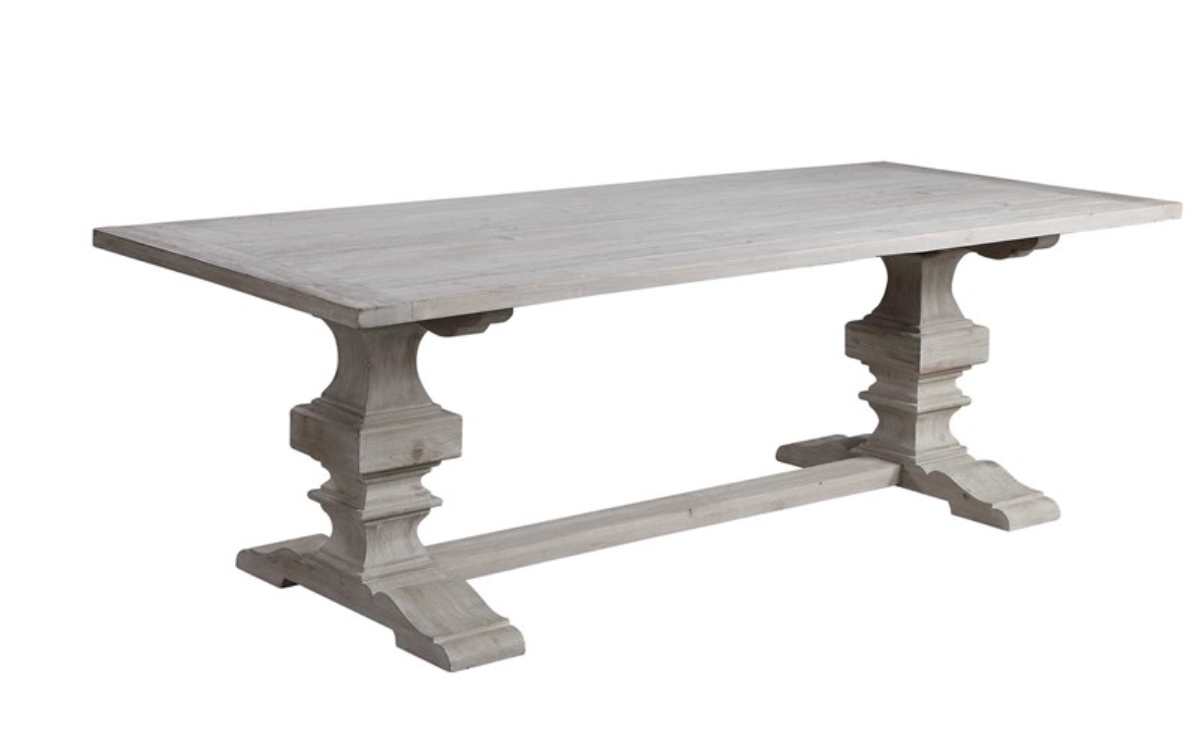 Remington Large Extension Recycled Wood Dining Table - White