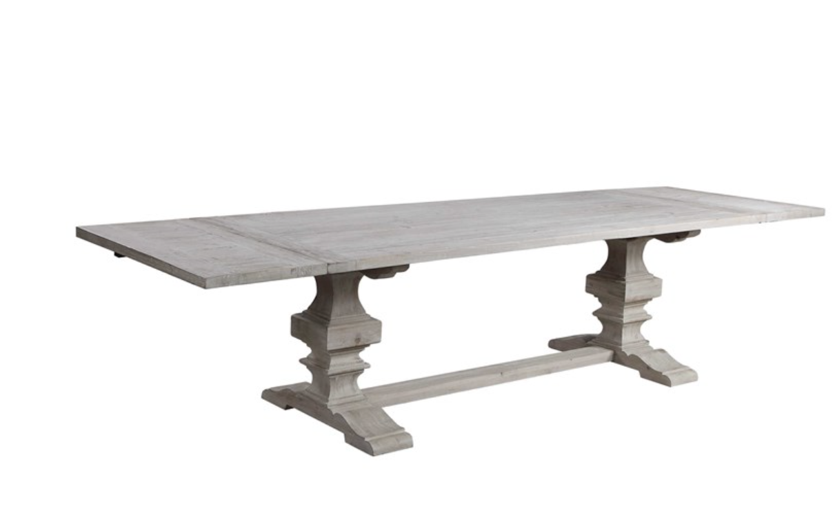 Remington Large Extension Recycled Wood Dining Table - White