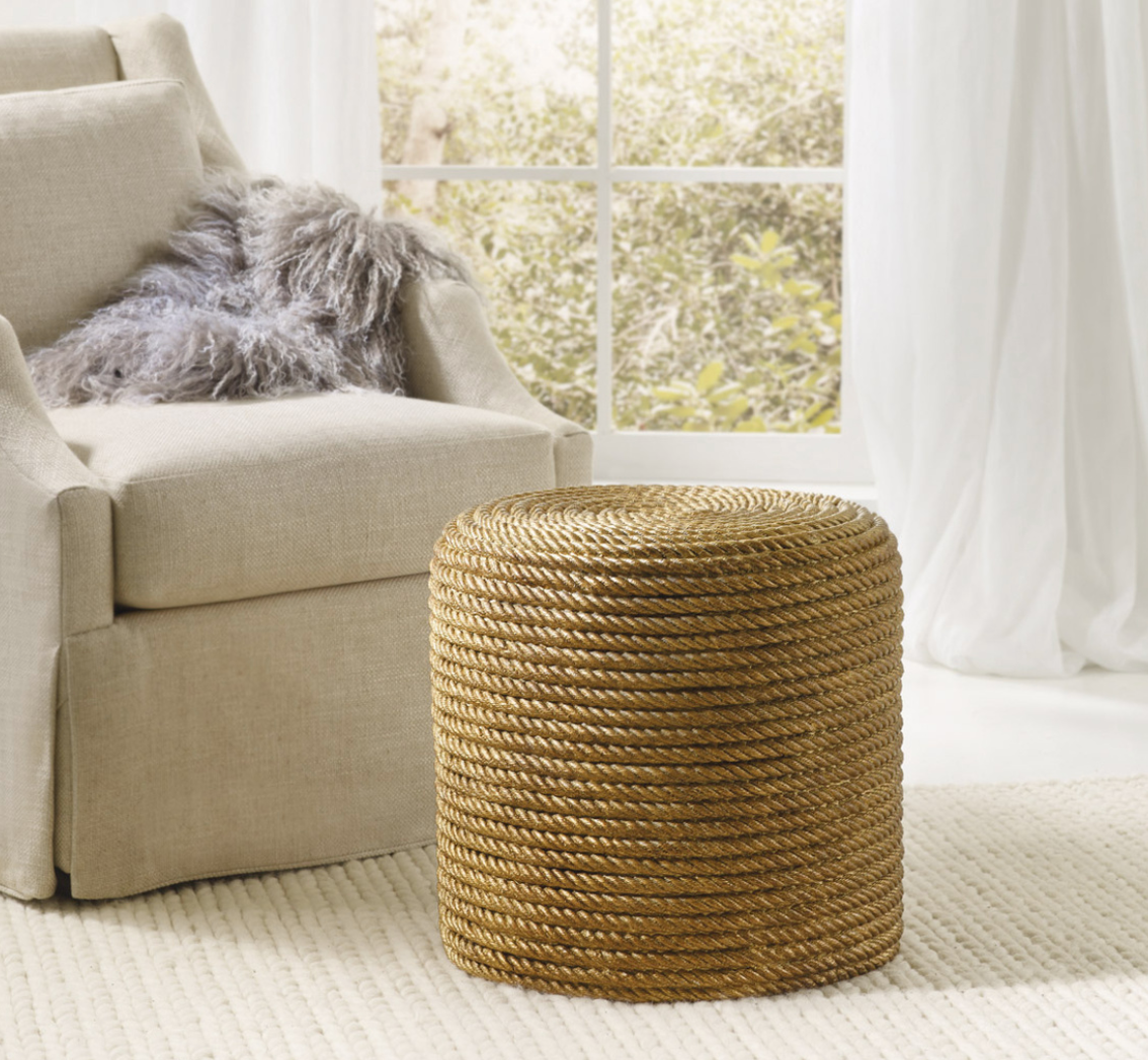 Roanoke Rope Stool Gold