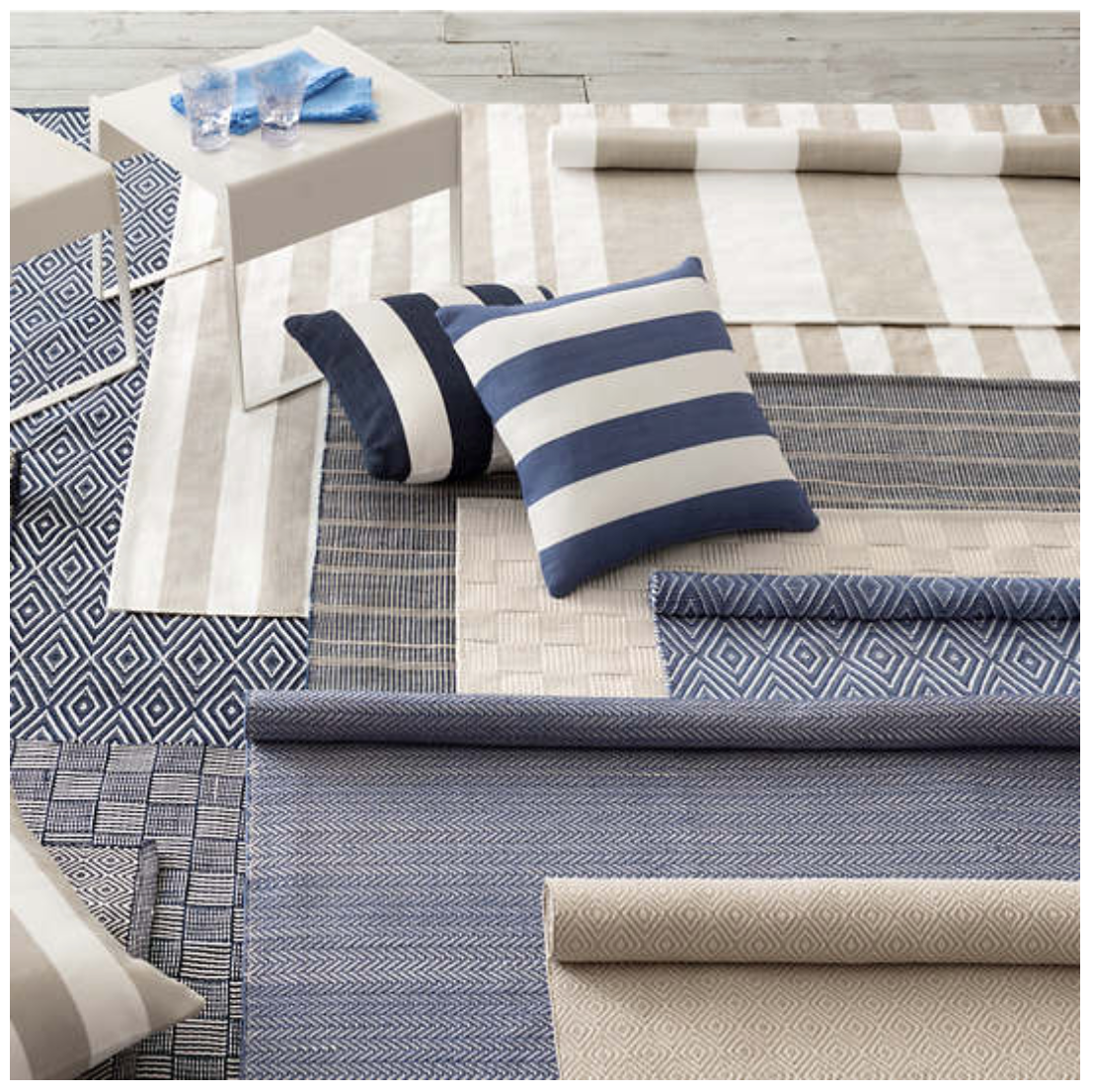 Samson Navy Handwoven Indoor/Outdoor Rug