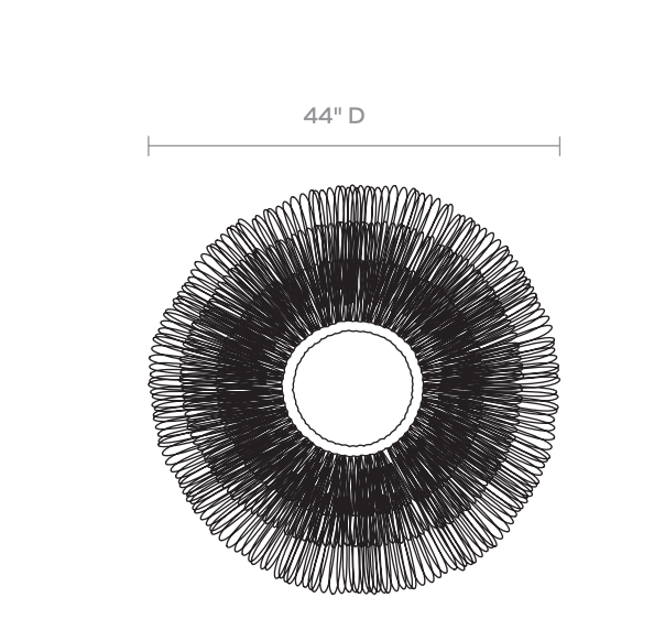 Sanya White Cane Round Mirror