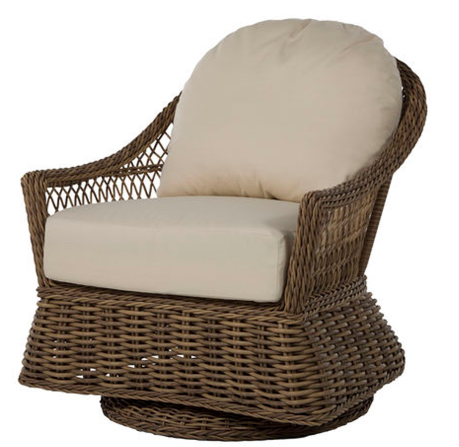 Sarasota Outdoor Wicker Swivel Glider- Raffia