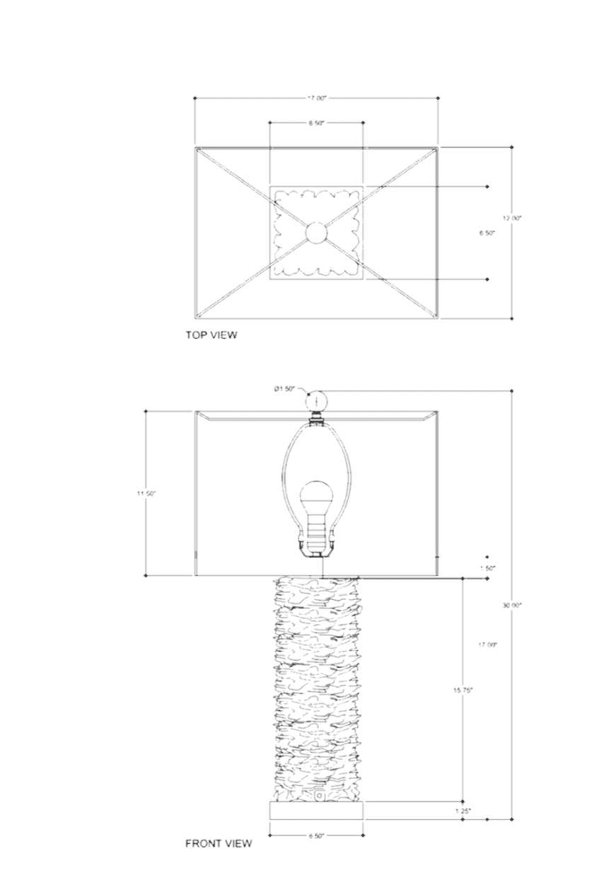 Stacked Oyster Shell Table Lamp