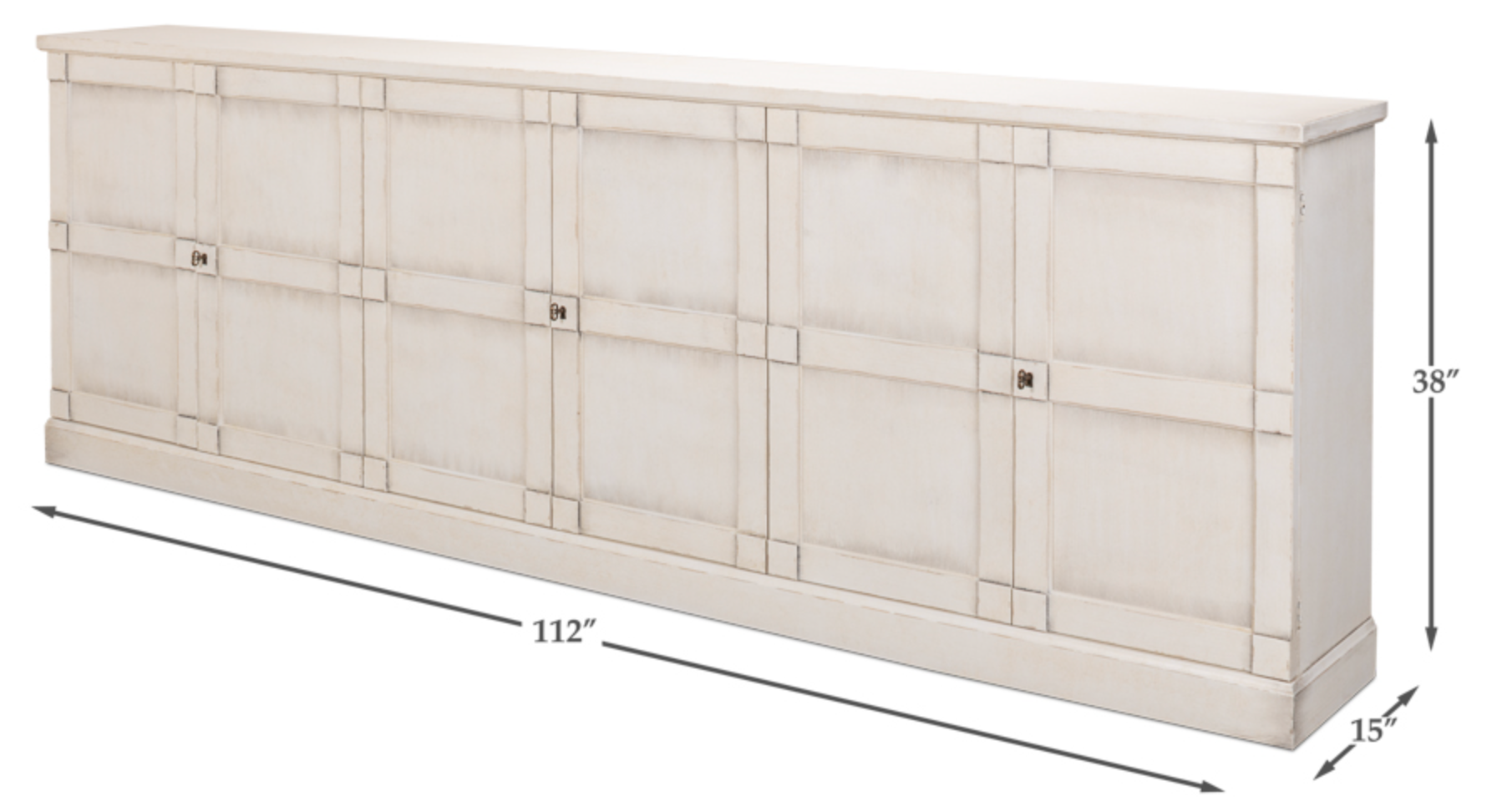 Giovanna Washed Sideboard in Stucco White