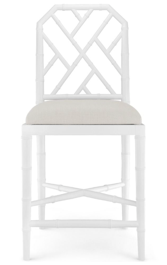 Leila Chippendale Counter Stool - Eggshell White