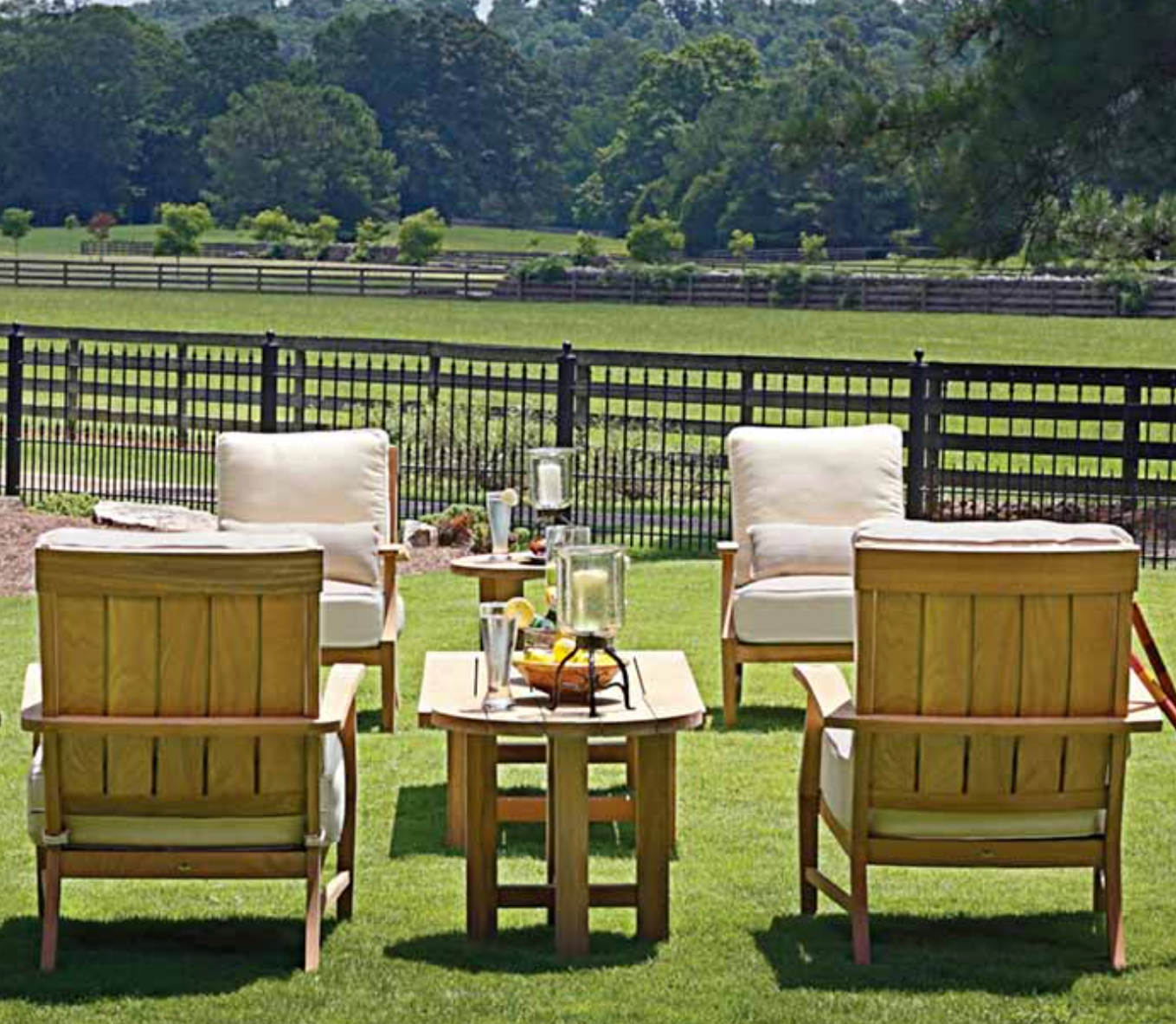 Cape Cod Round Outdoor Side Table - Natural or Oyster Teak