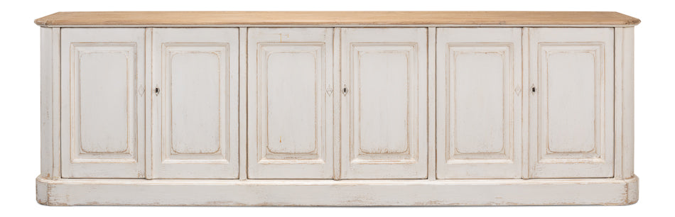 Minorca Whitewash Six-Door Sideboard