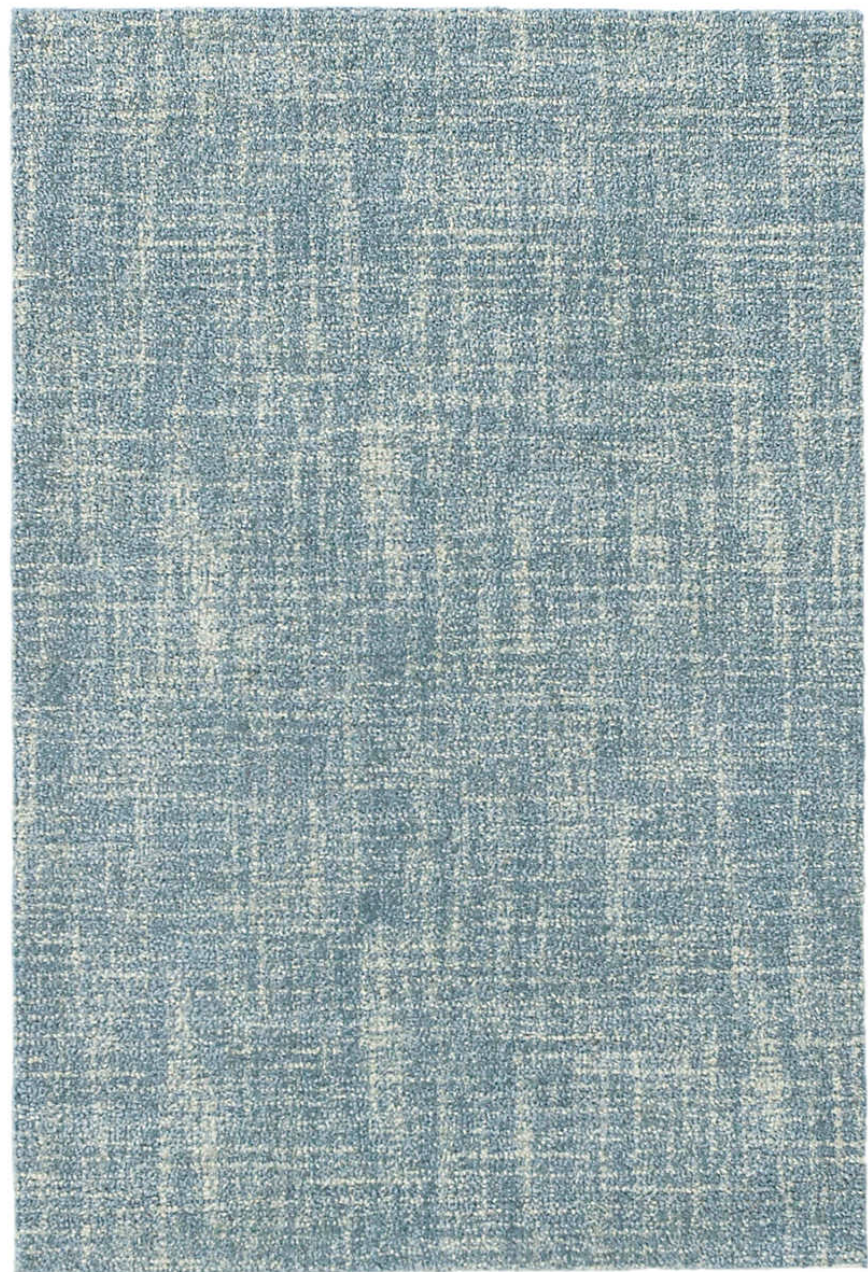 Crosshatch Micro Hooked Wool Rug - Aegean Blue