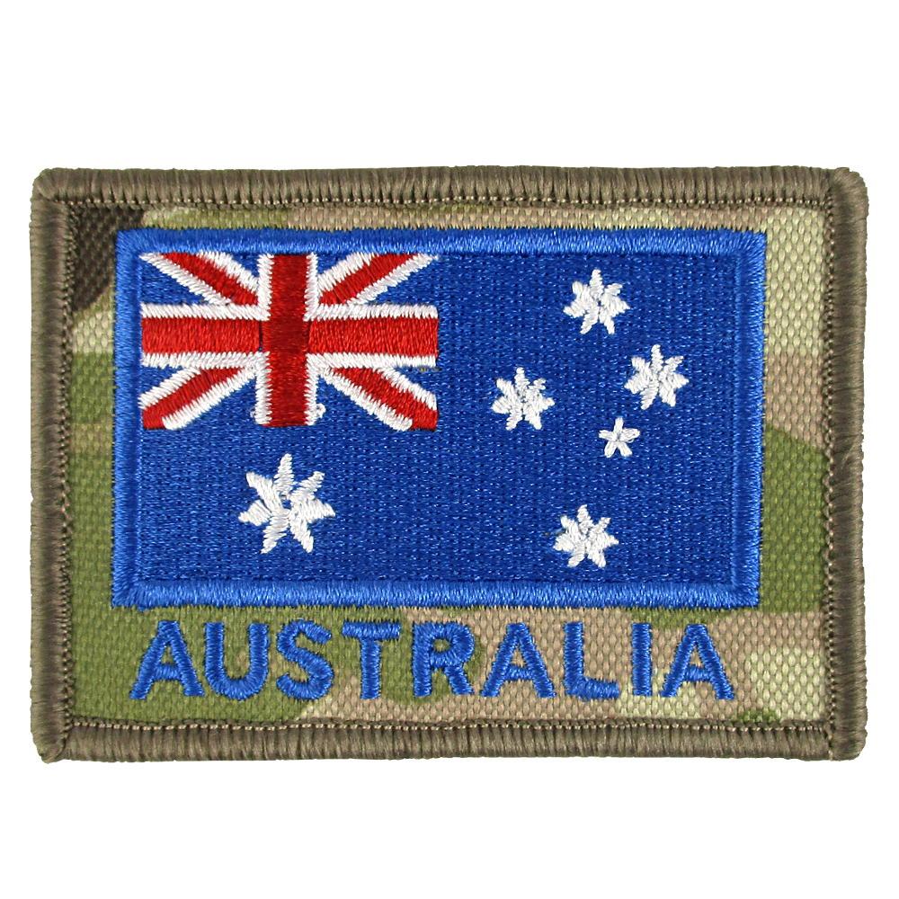 Skubbe Flagermus dans Australian Flag Embroidered Patch - Army & Outdoors United States