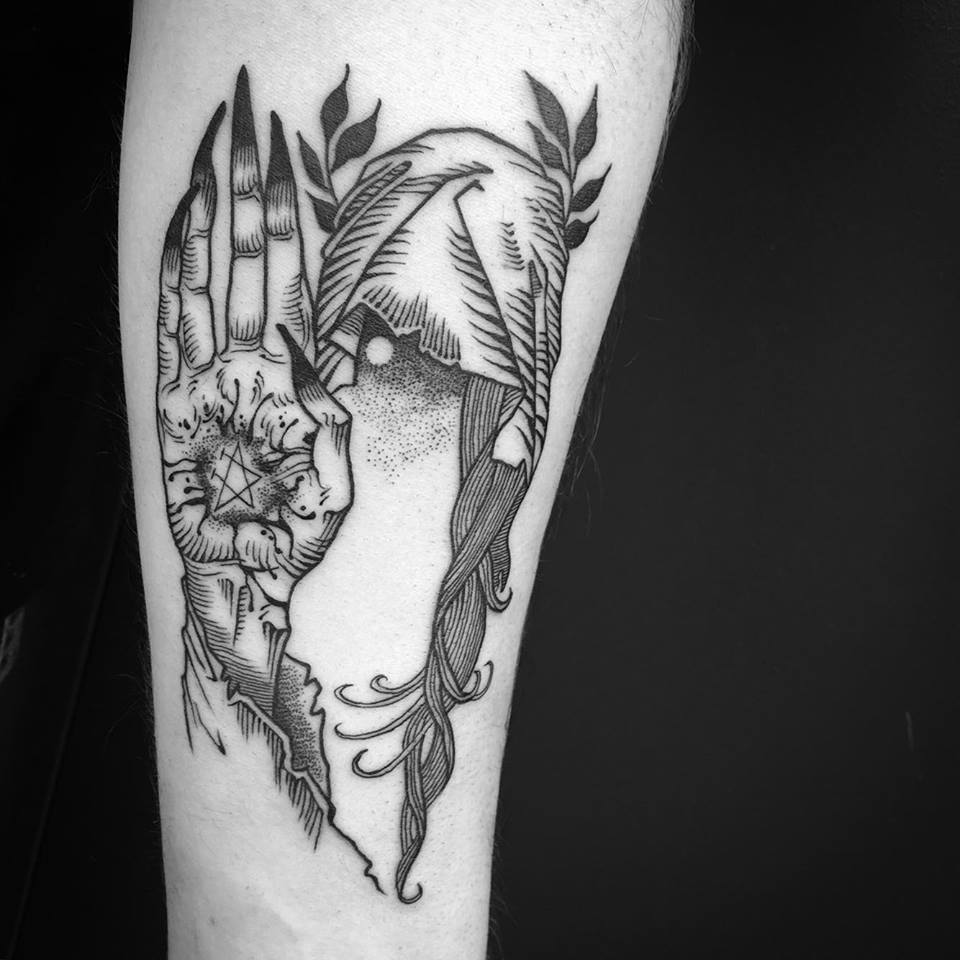 Dark ink artwork tattoo