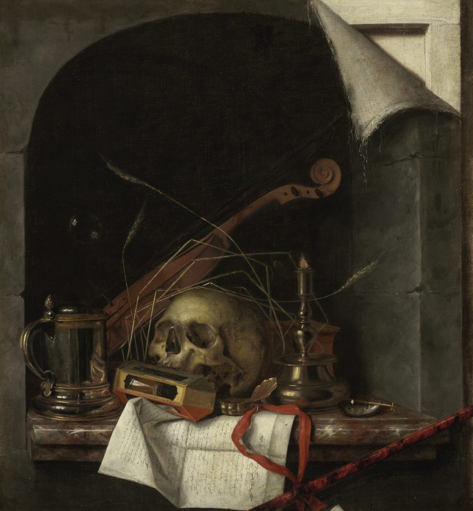 dark skull painting history