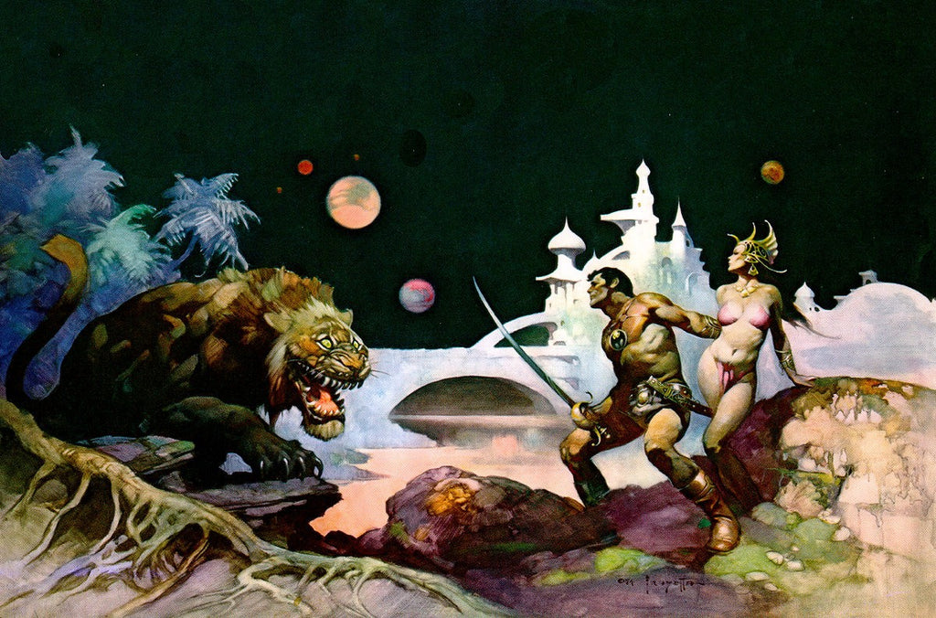 tiger jungle frazetta painting mars