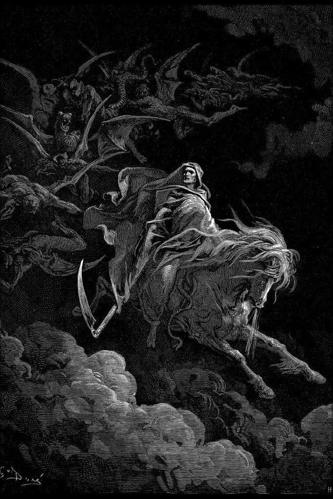 Gustave Doré pale horse art poster print