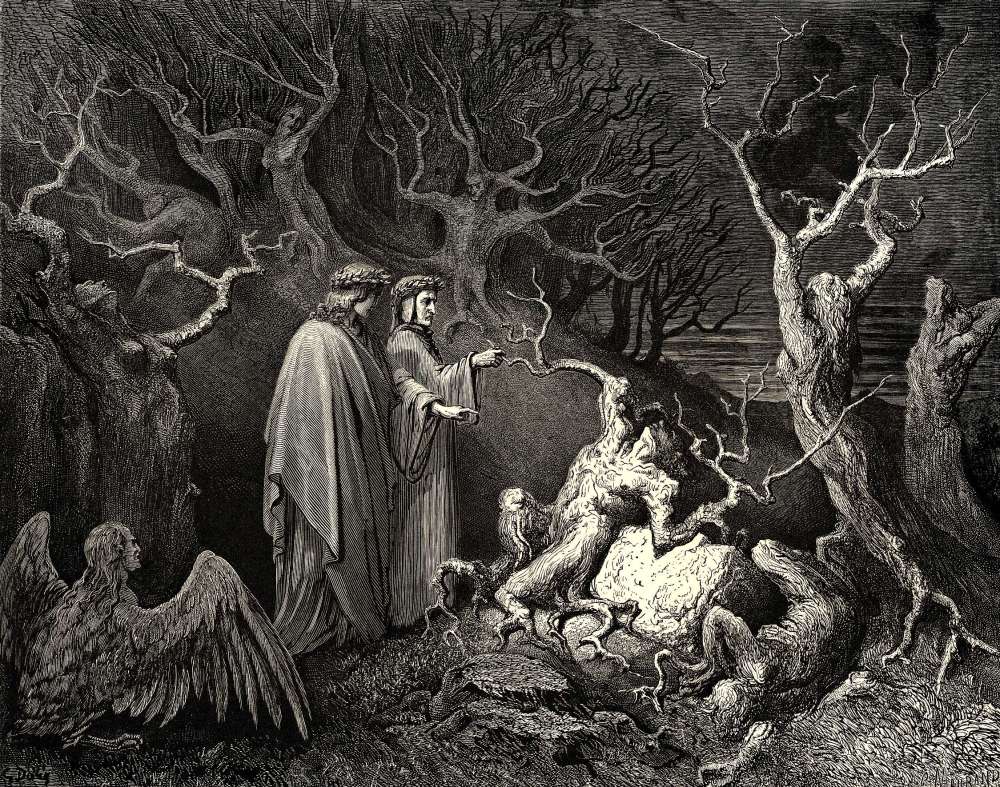 The Inferno Canto 13 by Gustave Doré