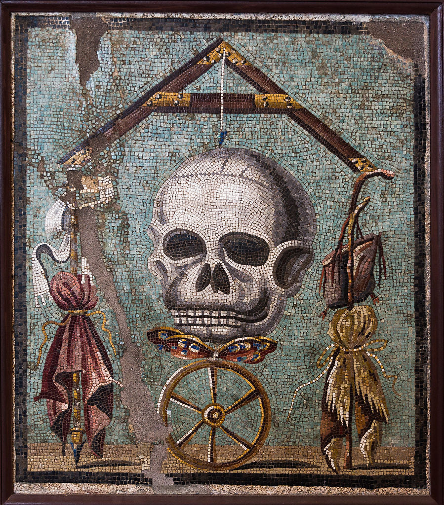 skull mosaic art