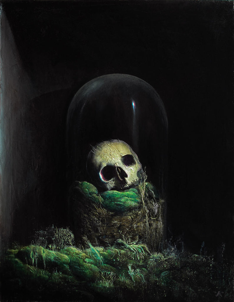 vanitas dark painting skull