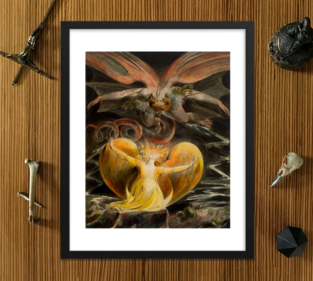 The Great Red Dragon William Blake Art Poster