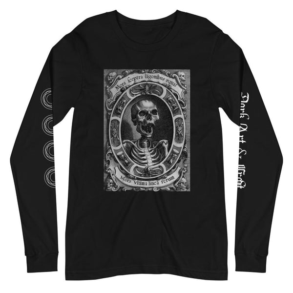 Mors Ultima Linea Rerum Skull Art Long Sleeve Tee – Dark Art and Craft