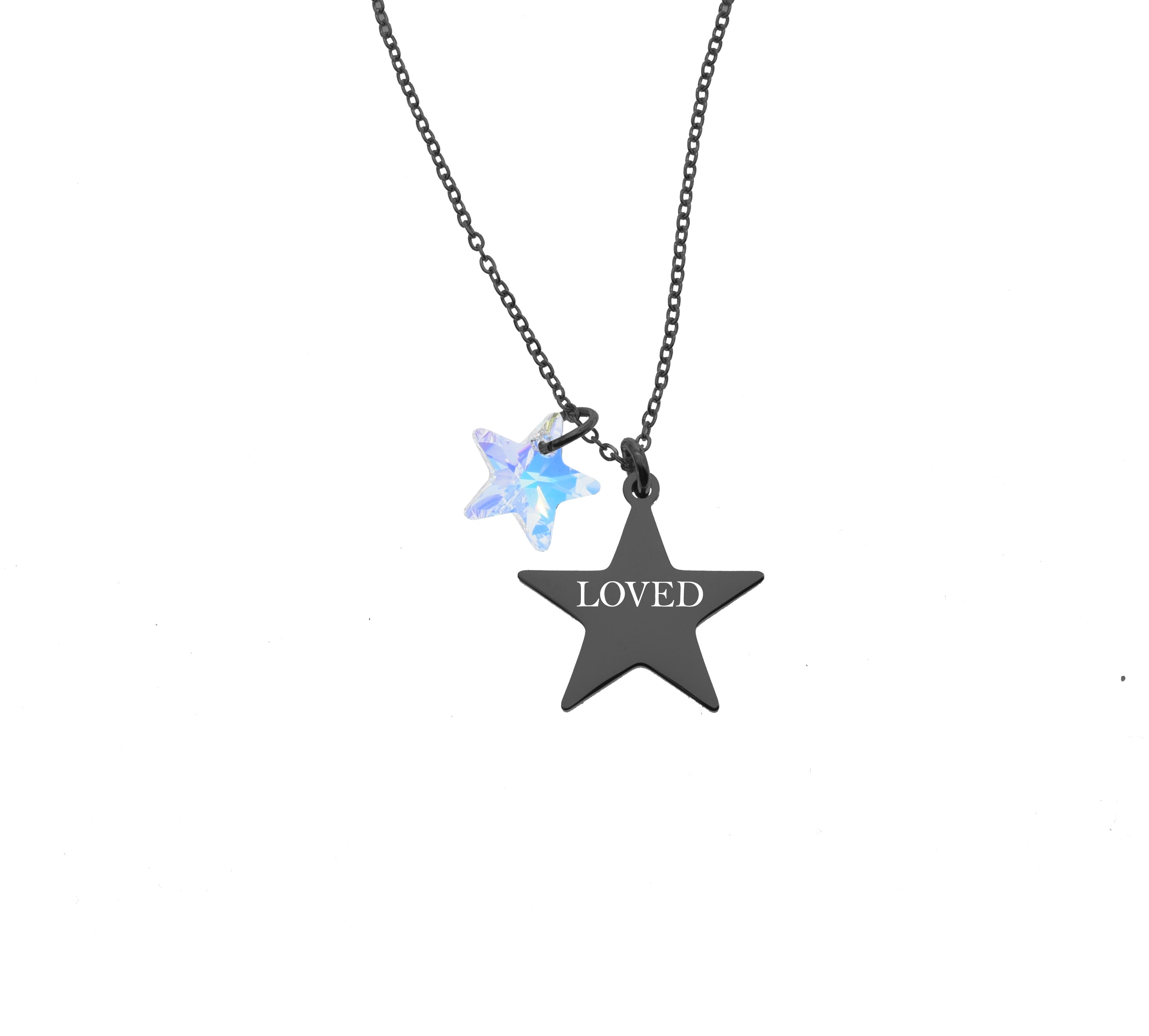 Inspirational Star Pendant Necklace Made With Austrian Crystals By Pink Box