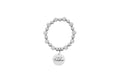 Stainless Steel Accent Inspirational Iced Stretch Bracelet By Pink Box - Part 1