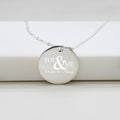 Solid Sterling Silver Inspirational Disc Necklace By Pink Box