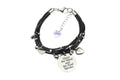 Genuine Leather Inspirational Bracelet with Crystals from Austrian Crystals