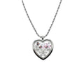 Snowflake Initial Heart Locket With High Grade Cubic Zirconia By Pink Box