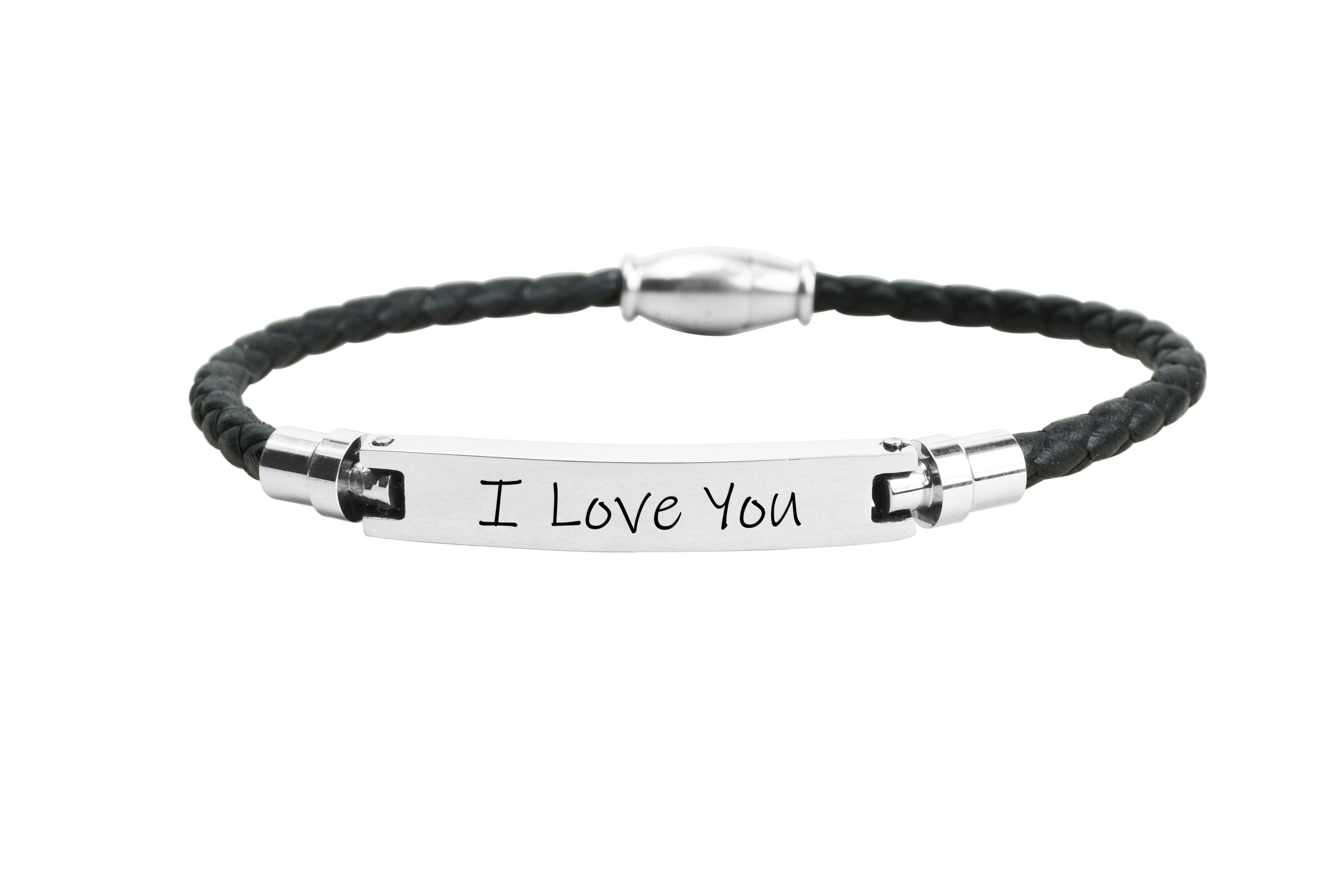 Genuine Magnetic Leather Inspirational Bracelet