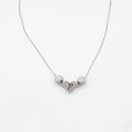 Heart Initial Necklace With Micro-paved Cubic Zirconia Crystals