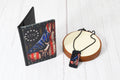 American Flag RFID Passport Wallet and Dogtag Necklace Set By Pink Box