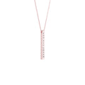 Pink Box Solid Stainless Steel Inspirational Bar Necklace