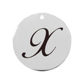 19mm Stainless Steel Cursive Initial Disc Charm