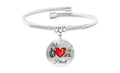 Reversible Dog Lover Cable Bracelet By Pink Box -BW Silver tone