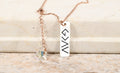 Vertical Bar Inspirational Necklace Made With Austrian Crystals By Pink Box - Rose Gold