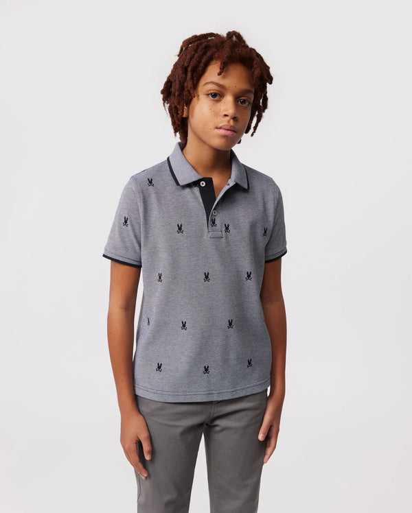 bunny skull and crossbones polo shirt