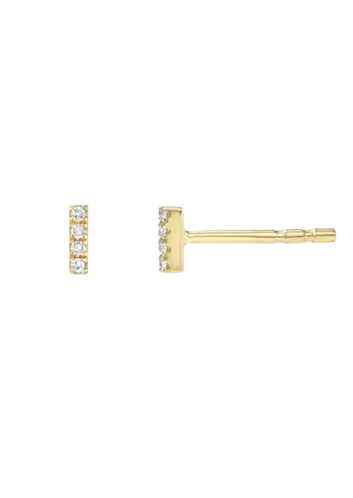 Zoe Lev Jewelry 14K Gold Diamond X Stud Earrings