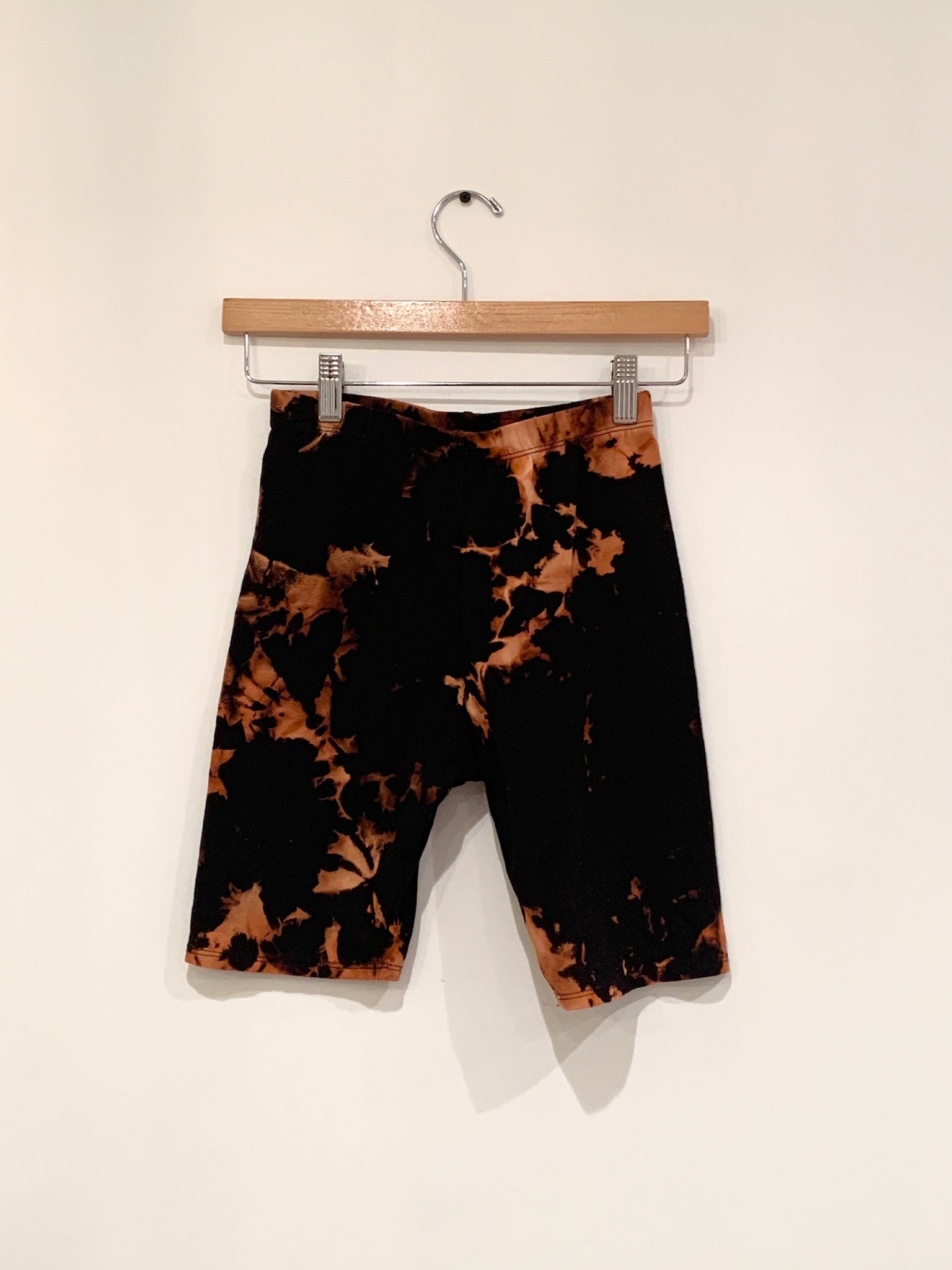 bleached biker shorts