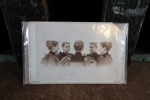 multigraph cabinet card showing woman in five poses
