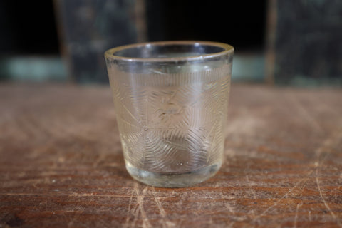 spider web decorated glass shot glass