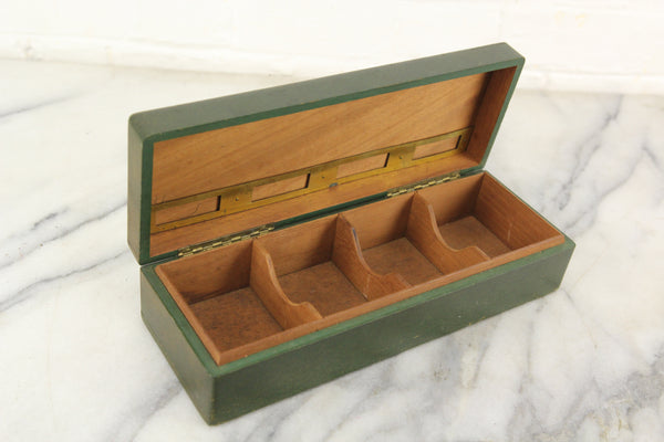 wooden storage box with dividers