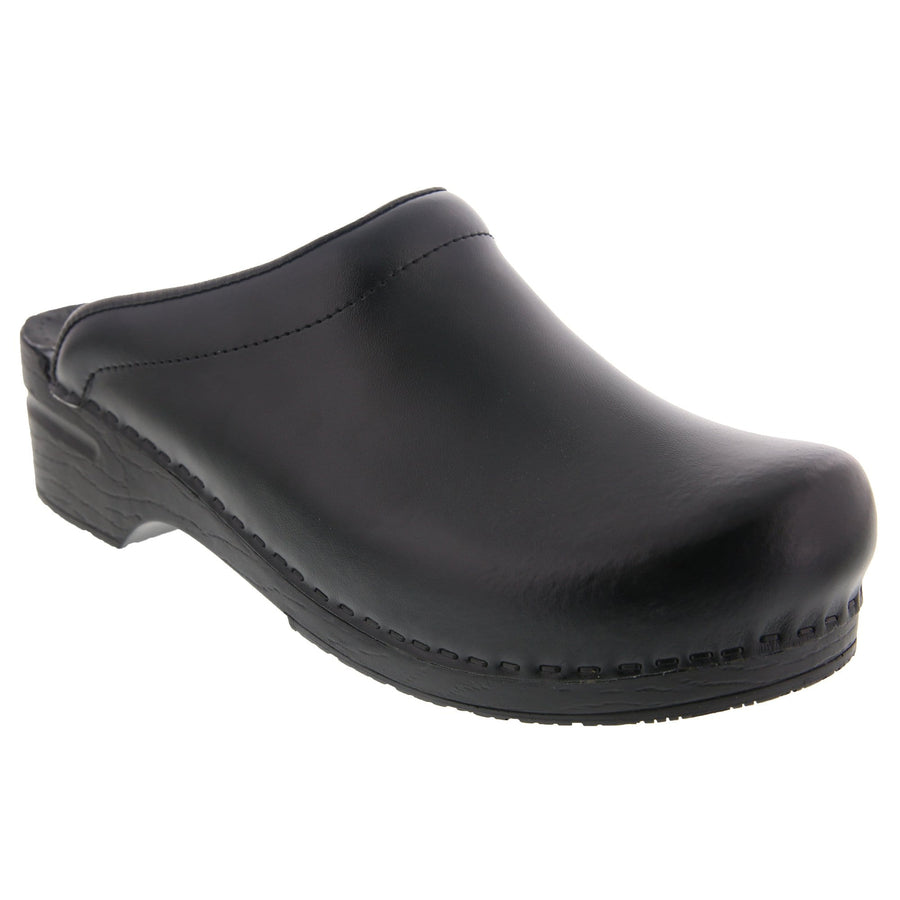 BJORK Men's SAM OPEN BACK Oiled Leather Clogs - Hand Made in Europe ...