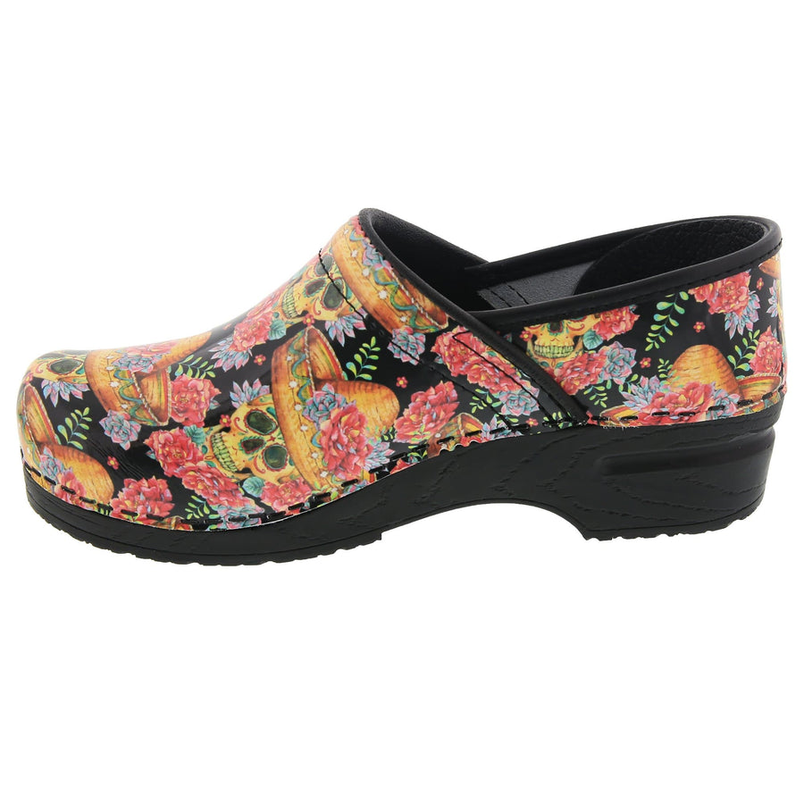 skull dansko clogs